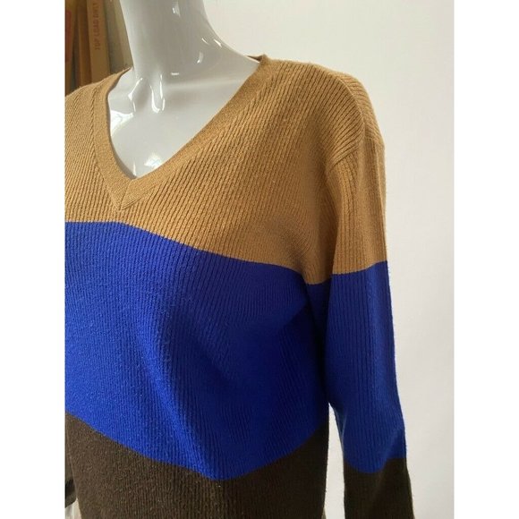 Liz Sport By Liz Claiborne Womens Pullover Sweater Multicolor Color Block M - Picture 5 of 12